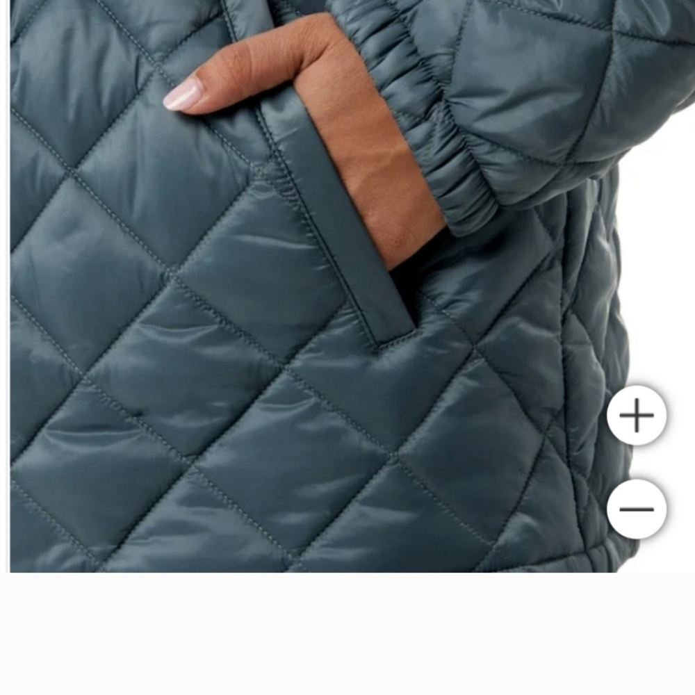 NWT 32 Degrees Ladies' Belted Diamond Quilt Jacket ! - Picture 4 of 5